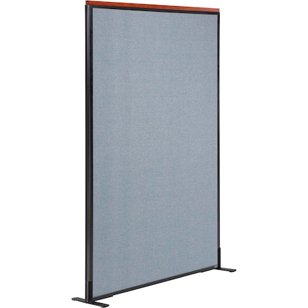 Interion By Global Industrial Interion Deluxe Freestanding Office Partition Panel, 48-1/4inW x 61-1/2inH, Blue 694853FBL